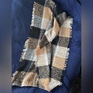 Plaid Fringe infinity Scarf